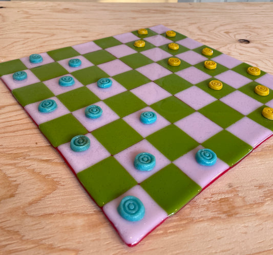 * Pre Order*Custom Glass checker board.